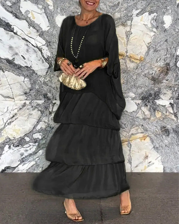 LONG DRESS WITH ARTISTIC DESIGN AND ORIGINAL STYLE