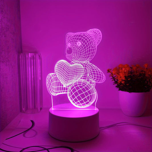 Valentine Teddy Bear Night Light – Love That Glows