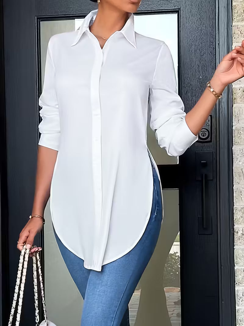 ZARA™ | SLIM FIT LONG SLEEVE BUTTON-UP SHIRT